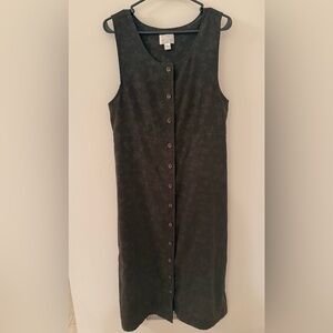 Christopher & Banks 90s Dark Brown Sleeveless Midi Dress
